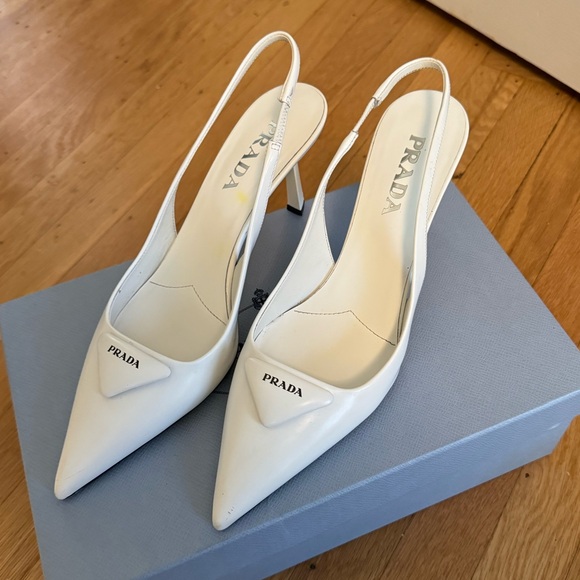 Prada kitten heels. Worn one time for my wedding.  Still in very good condition - Picture 1 of 11
